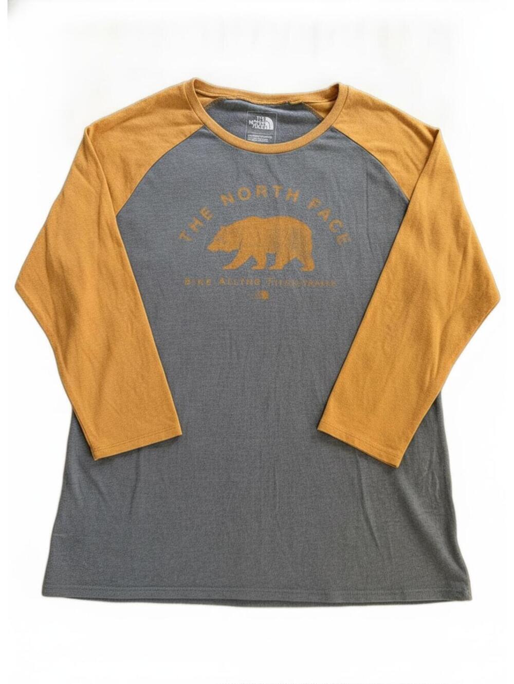The North Face Heritage 3/4 Sleeve Raglan T-Shirt Gray Tri-Blend